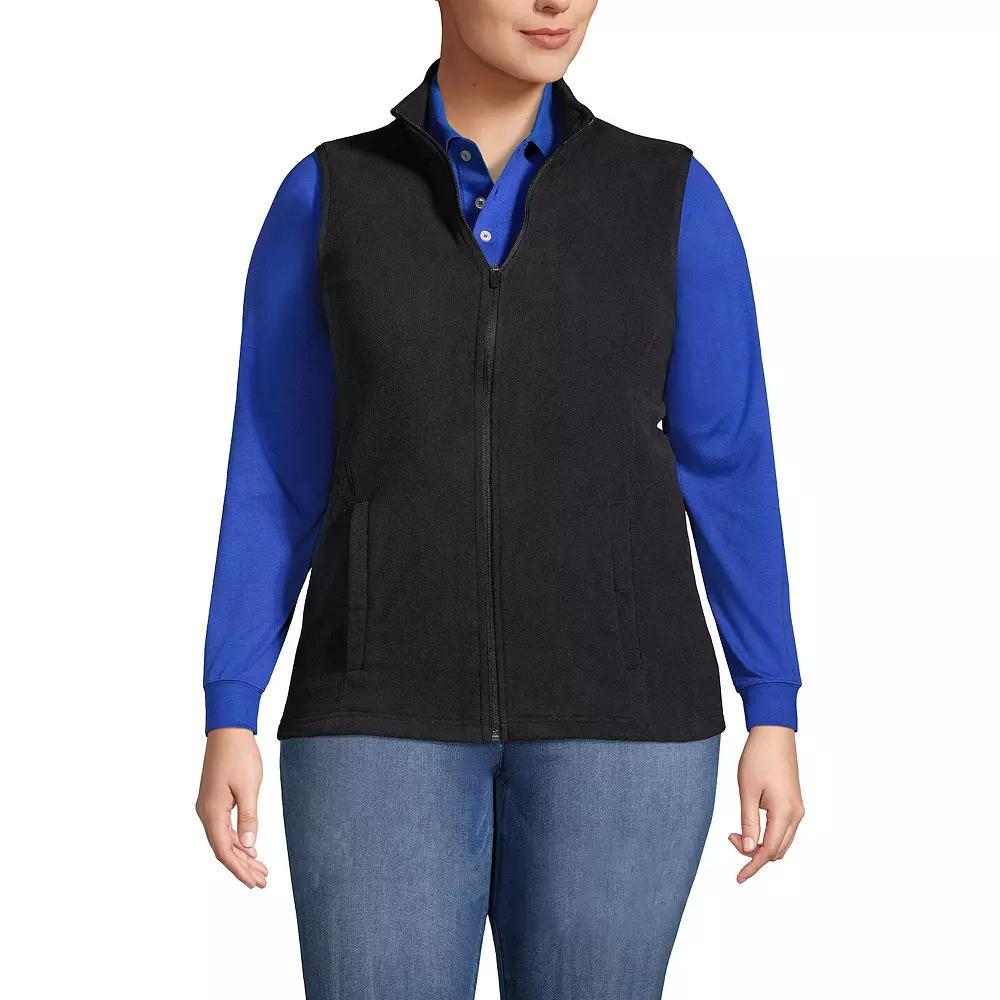 Plus Sized Lands' End Thermacheck 100 Vest, Women's, Size: 3XL, Black Product Image