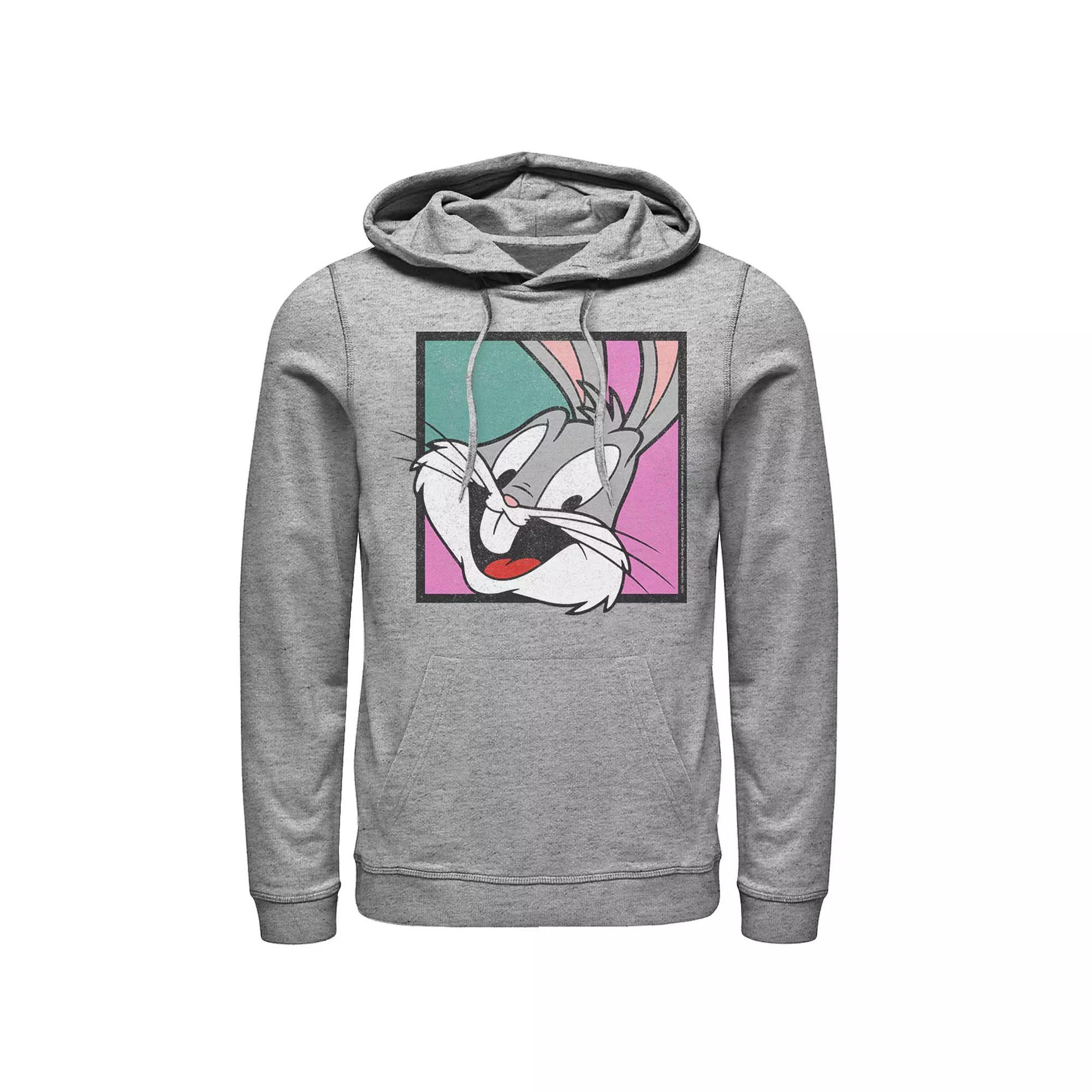 Men's Looney Tunes Character Bugs Smiling Framed Colorful Hoodie,  Product Image