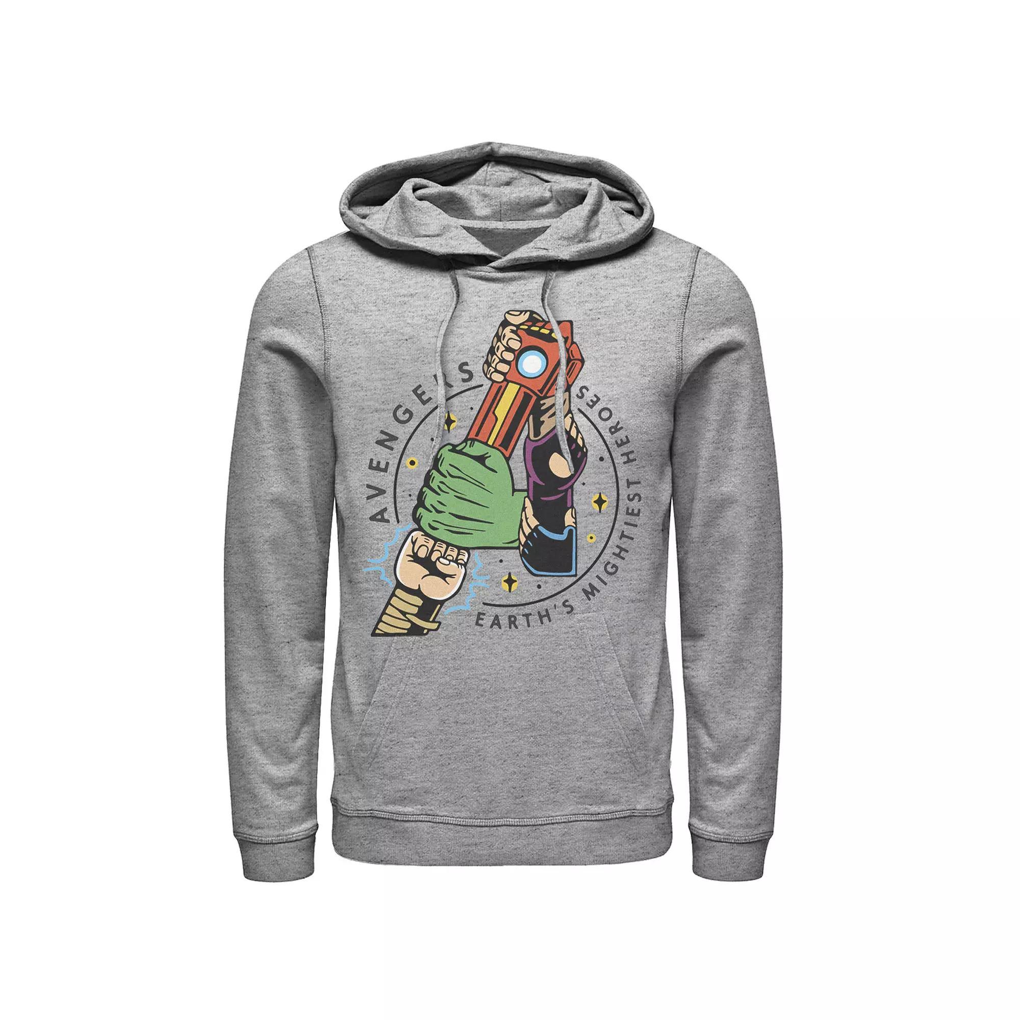 Disney's Mickey & Friends Classic Group Shot Men's Hoodie, Size: XXL, Athletic Grey Product Image