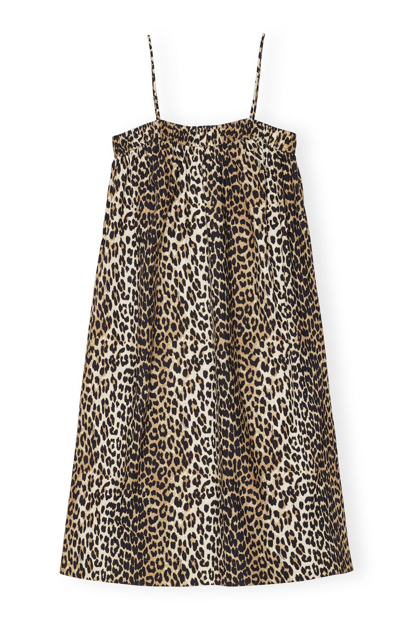 Leopard Midi Strap Dress Product Image