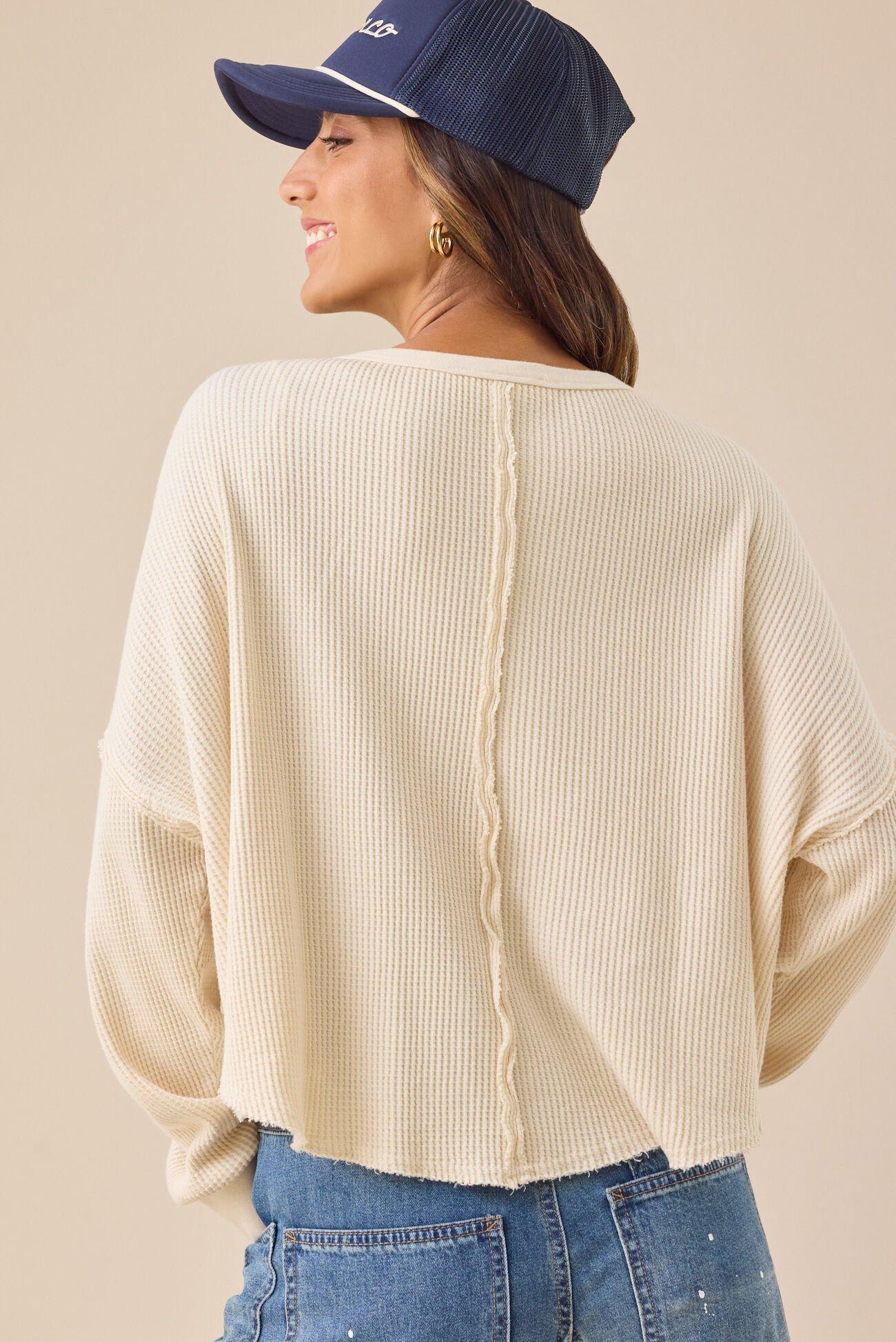 Cambry Waffle Knit Top Product Image