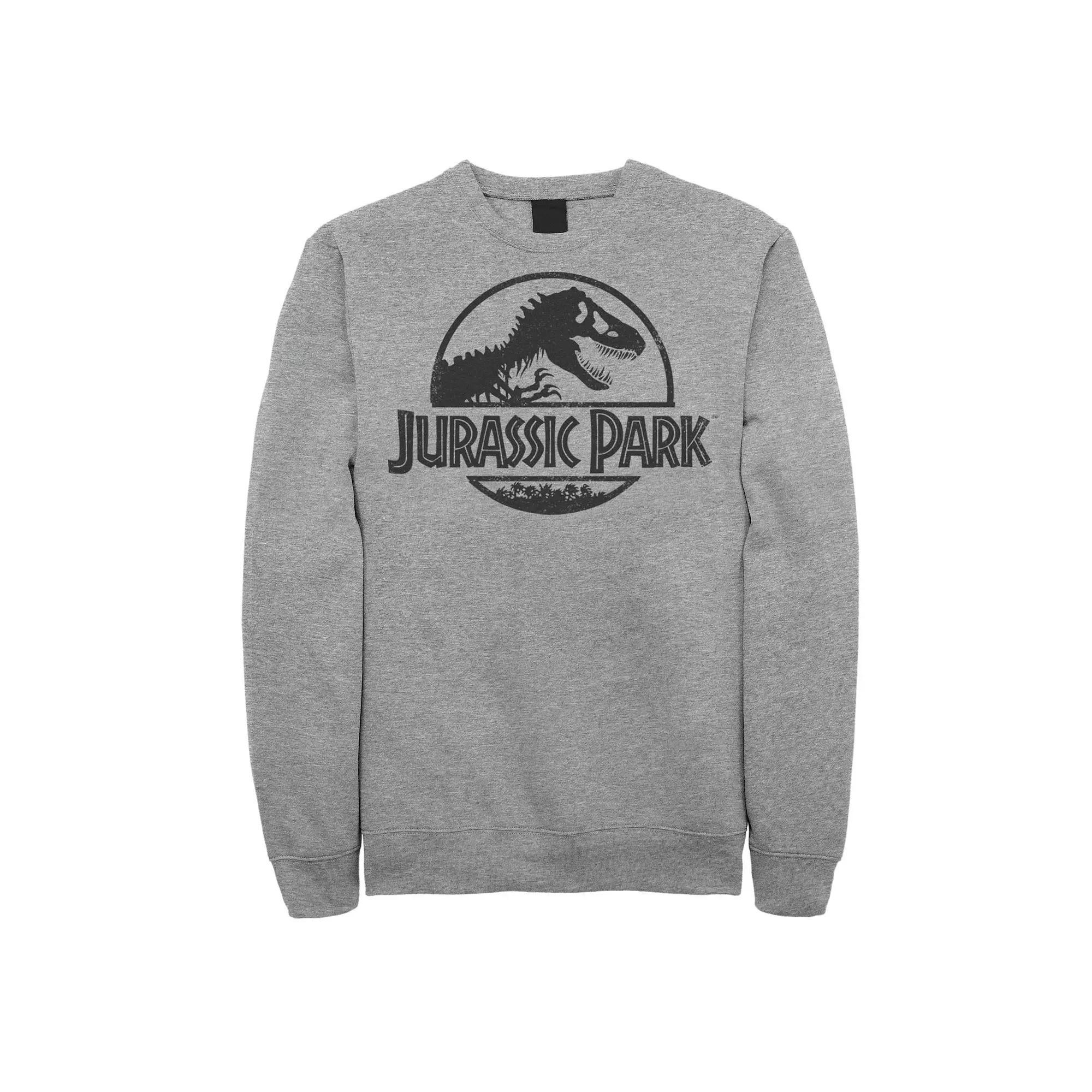 Men's Jurassic Park Basic Black Stencil Logo Fleece,  Product Image