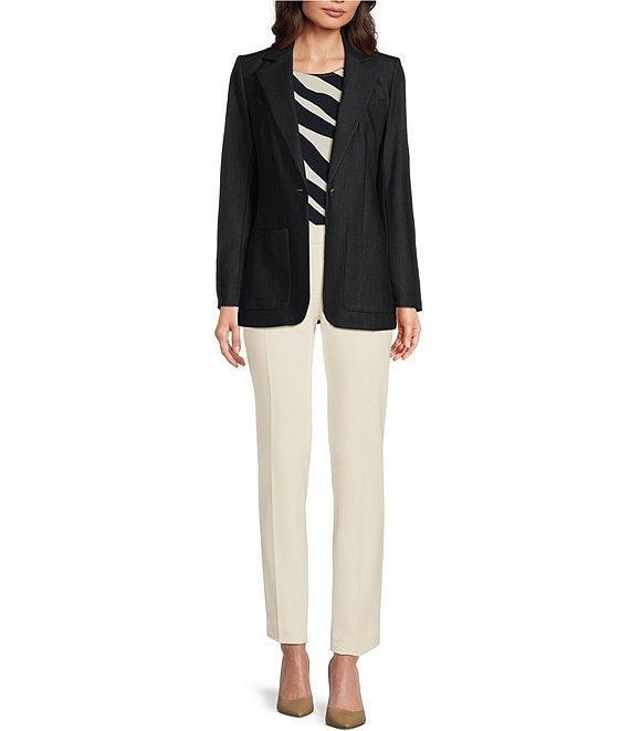 Calvin Klein Notch Lapel Collar Long Sleeve Patch Pocket Button Closure Jacket Product Image