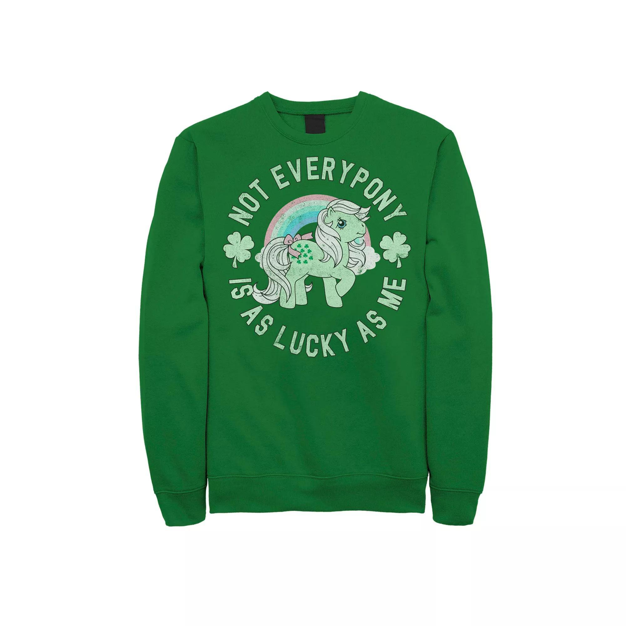 Men's My Little Pony Minty "Not Everypony Is As Lucky As Me" St. Patrick's Day Sweatshirt, Size: Medium, Kelly Product Image