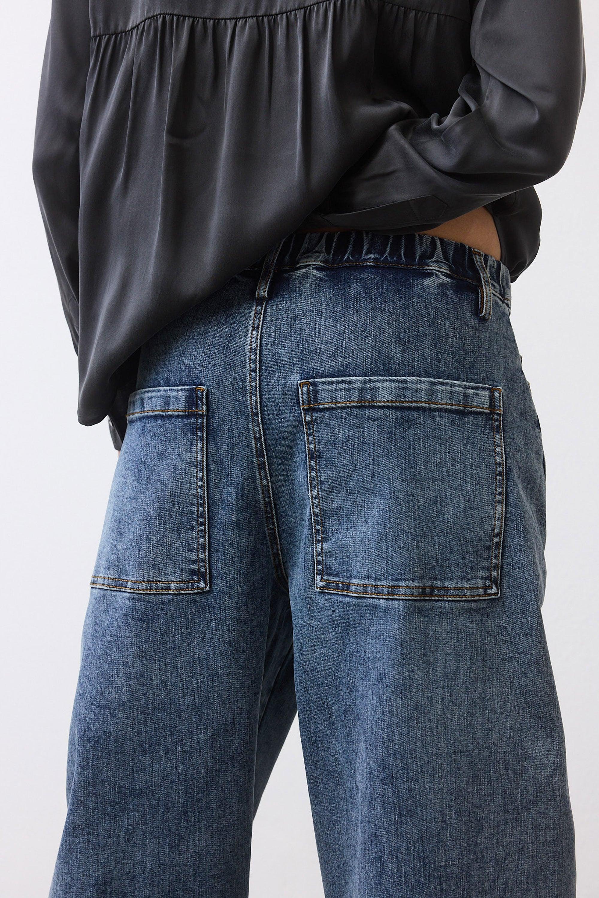 The Slouchy Denim Pants Product Image