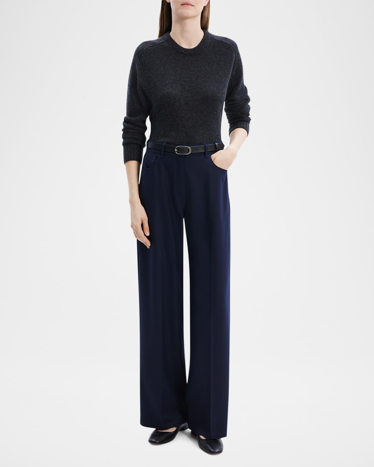 Flannel Relaxed Straight-Leg Pants Product Image