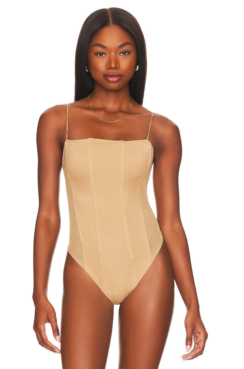 Mesh Mix Corset Bodysuit Good American Product Image