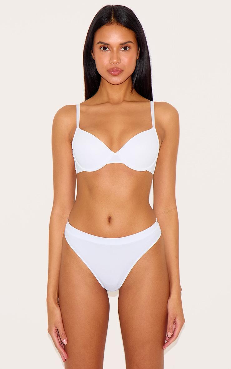 White Underwired T-shirt Bra Product Image