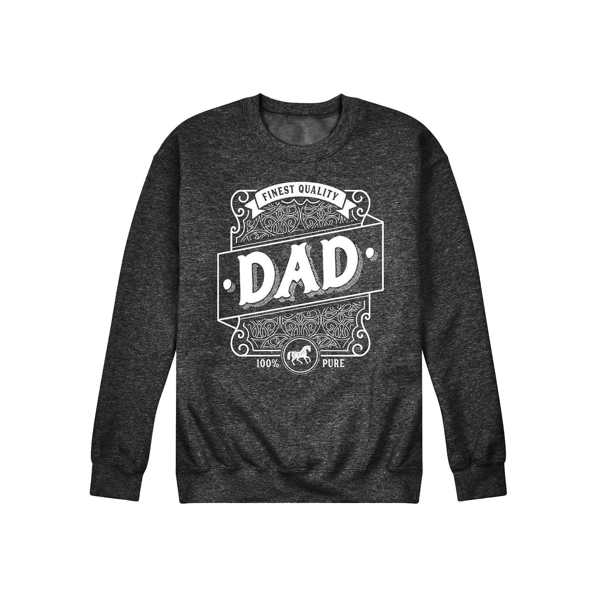 Men's Dad Liquor Label Fleece Sweatshirt,  Product Image