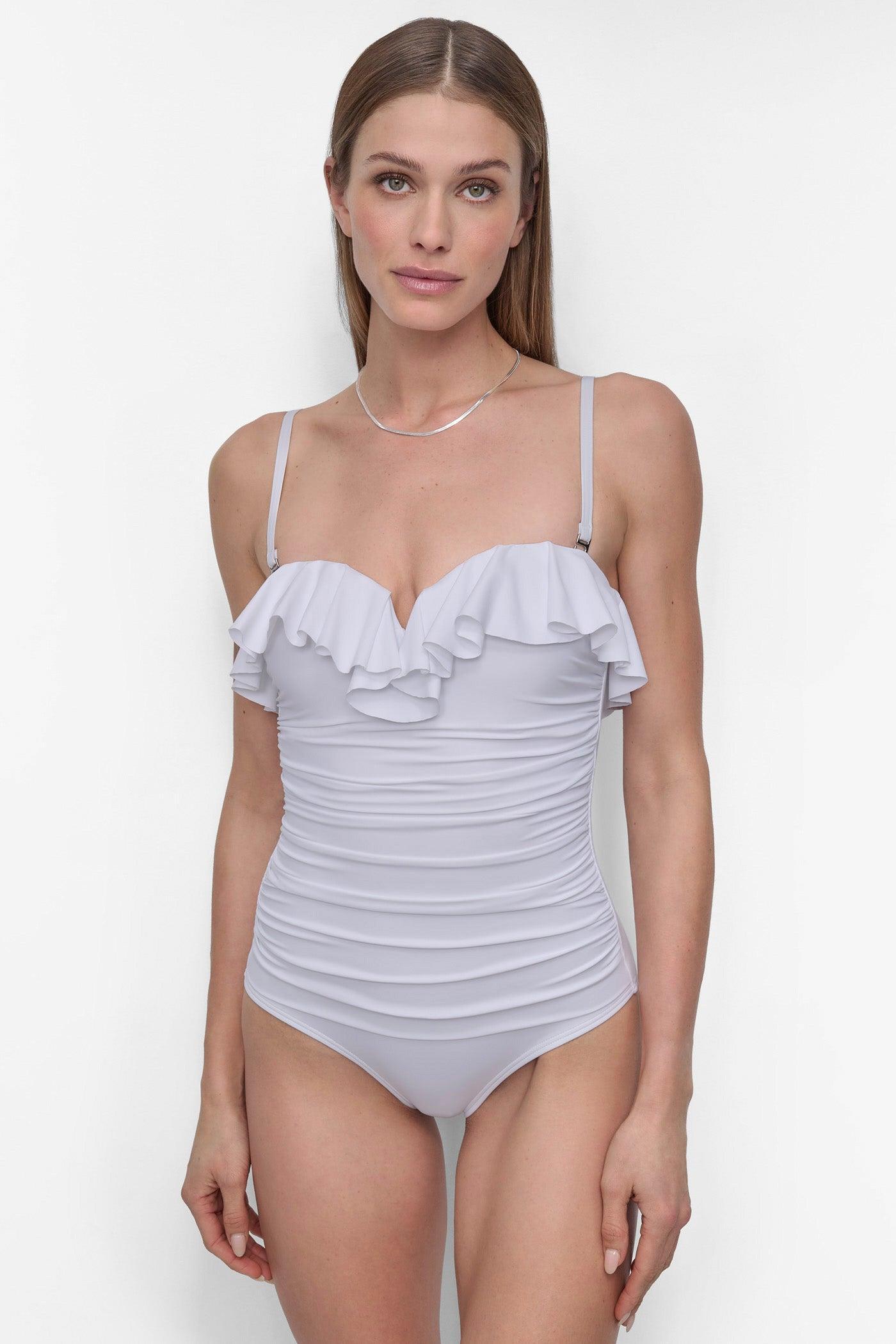 RUFFLED PINUP BANDEAU ONE PIECE Product Image