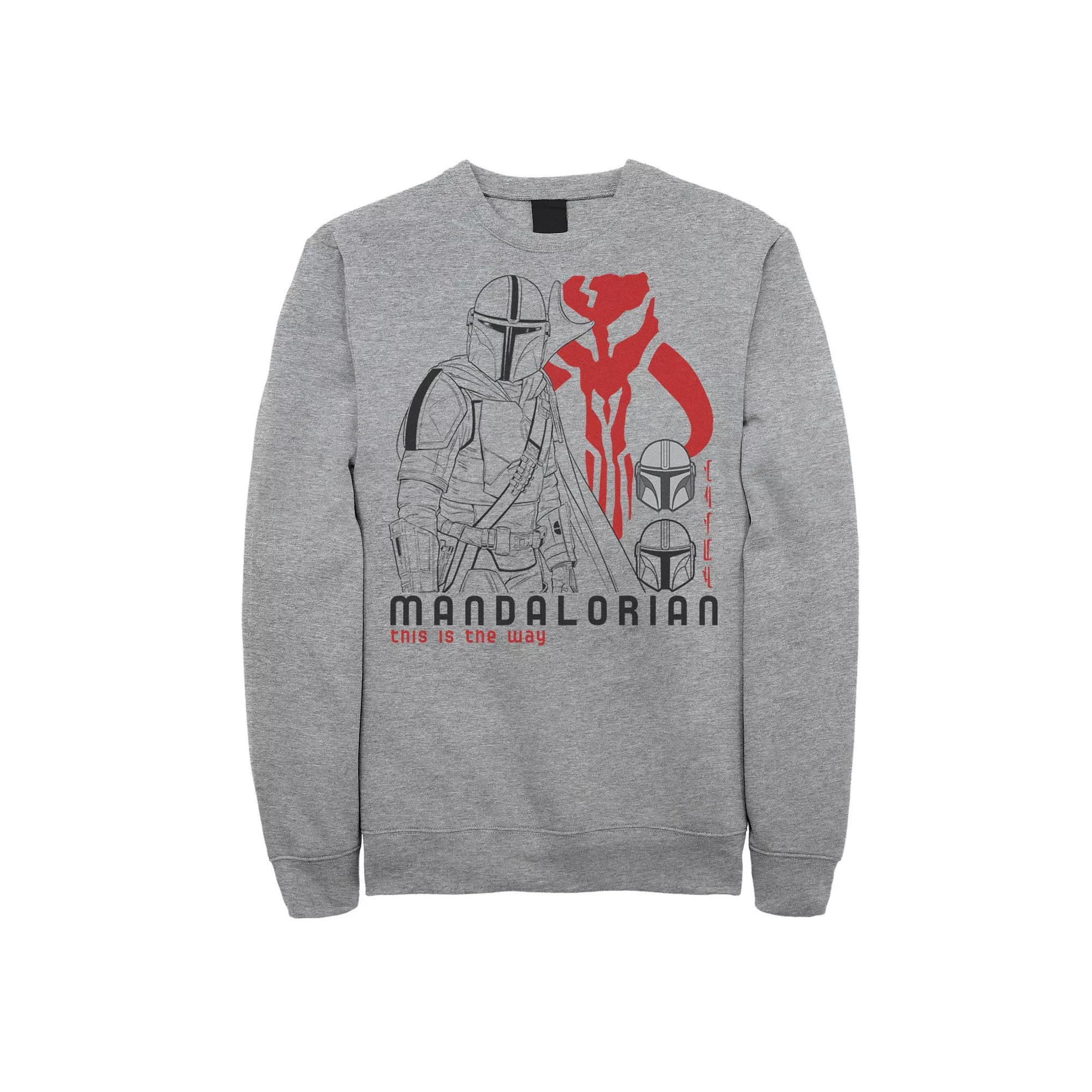 Men's Star Wars The Mandalorian This Is The Way Line Art Sweatshirt,  Product Image