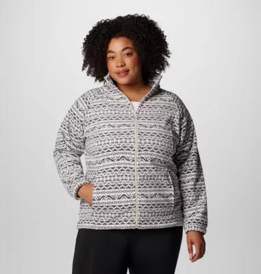 Columbia Womens Benton Springs Printed Full Zip Fleece Jacket - Plus Size- Product Image