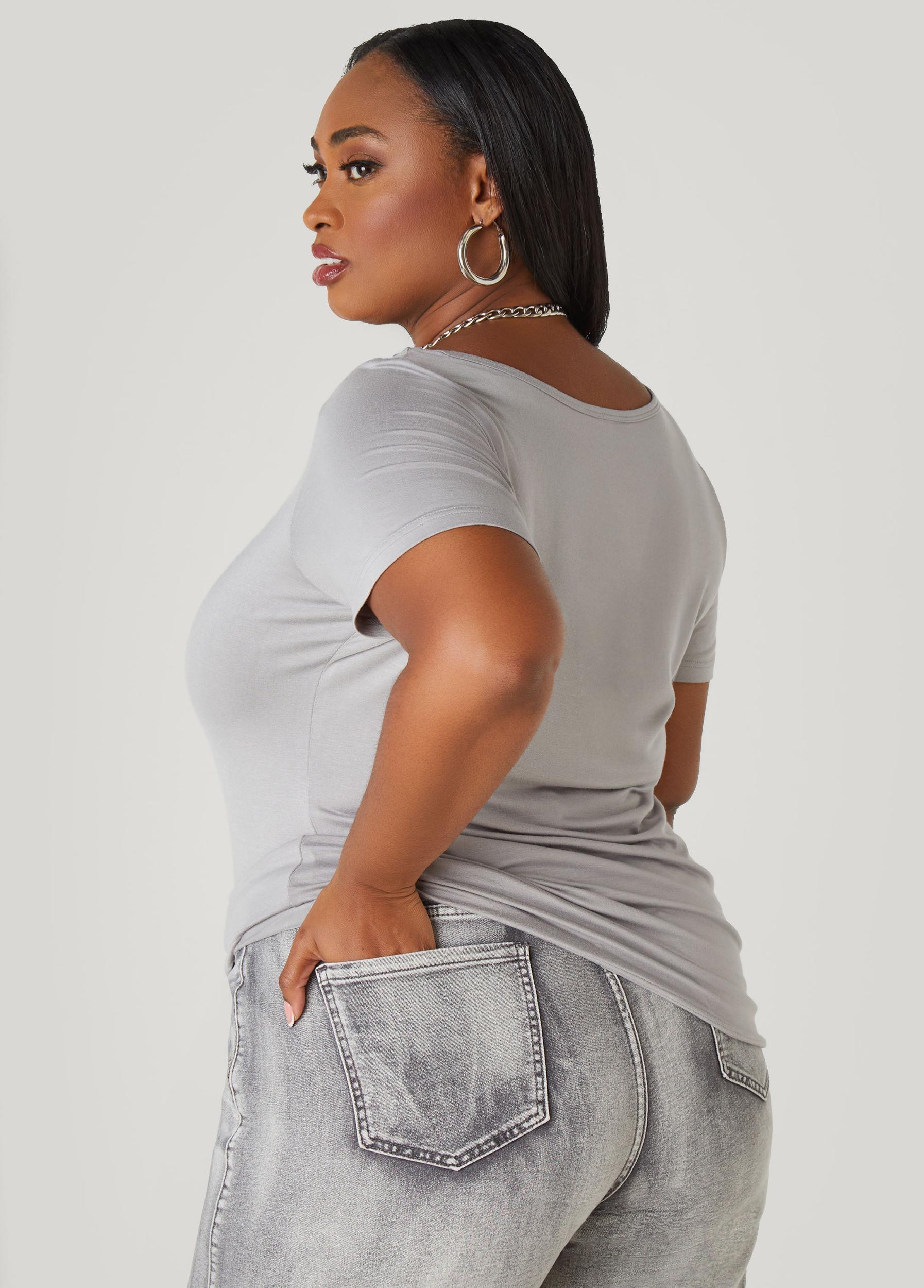 Plus Size The Basic Jersey Tee Ashley Stewart Product Image