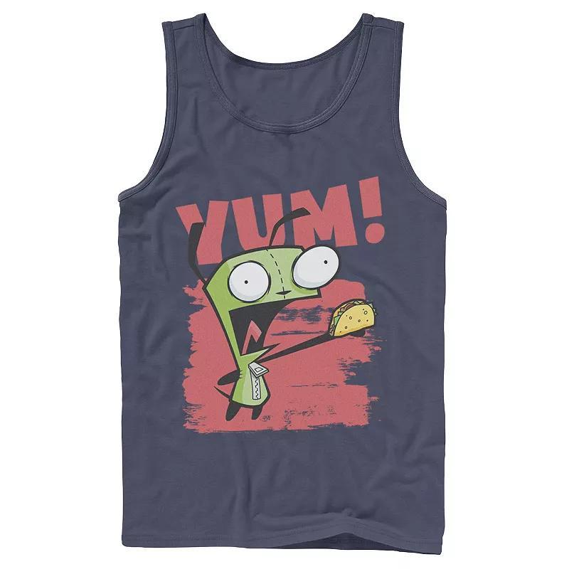 Men's Nickelodeon Invader Zim Gir Screaming Yum! Taco Portrait Graphic Graphic Tank Top, Size: Medium, Royal Product Image