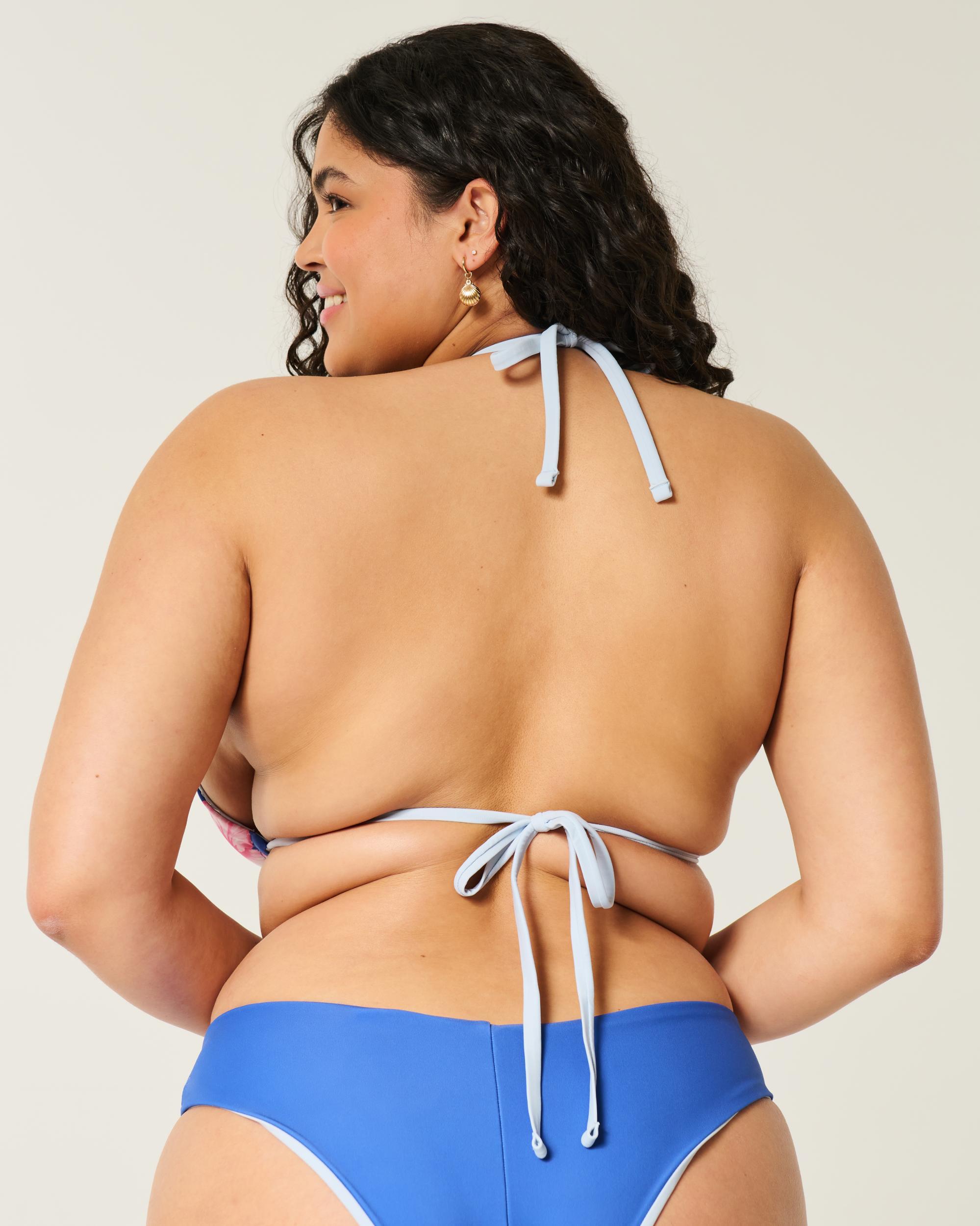 Reversible Halter Triangle Bikini Top Product Image