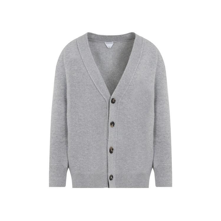 BOTTEGA VENETA Cashmere Cardigan M In  Light Grey Product Image