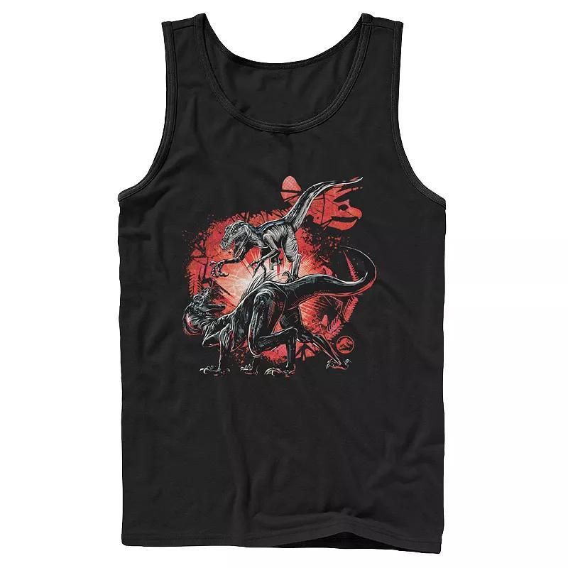 Men's Jurassic World Raptor Fight Portrait Tank Top, Size: XXL, Black Product Image