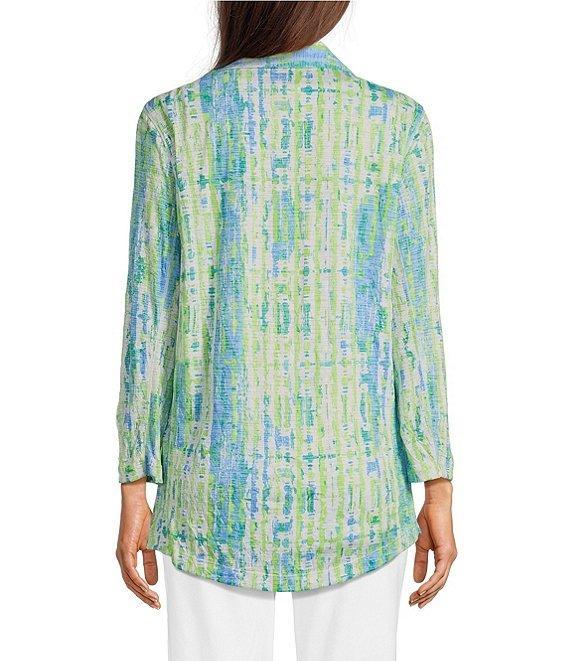 Ali Miles Green Abstract Print Button Front Tank Set Product Image