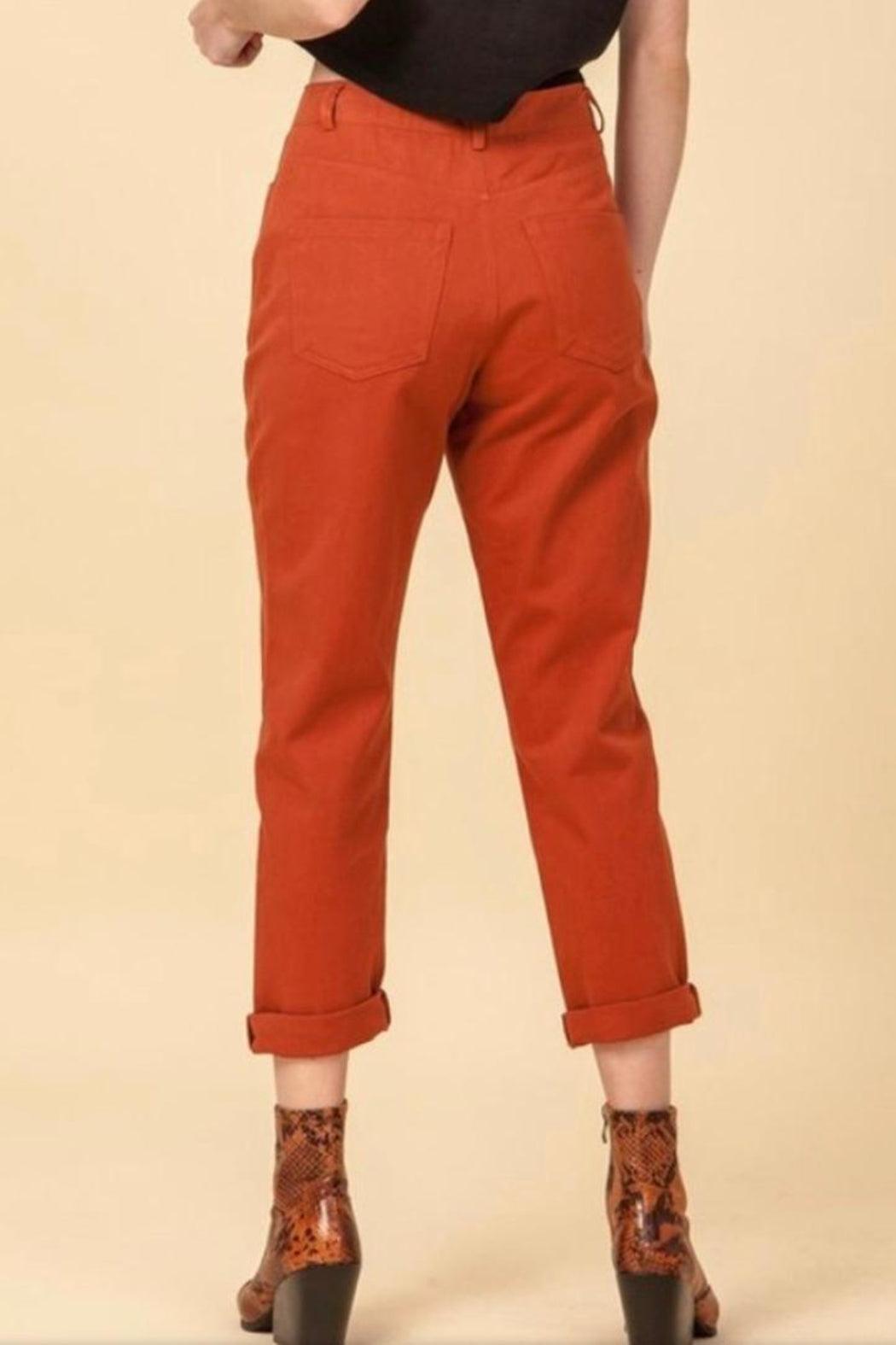 Rust Woven Pants Product Image