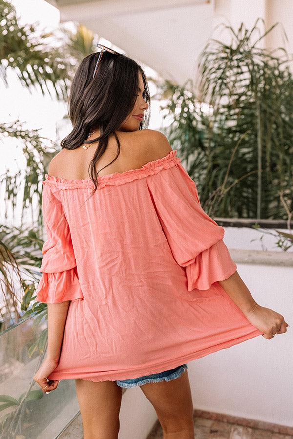 Patio Days Shift Top In Coral Product Image