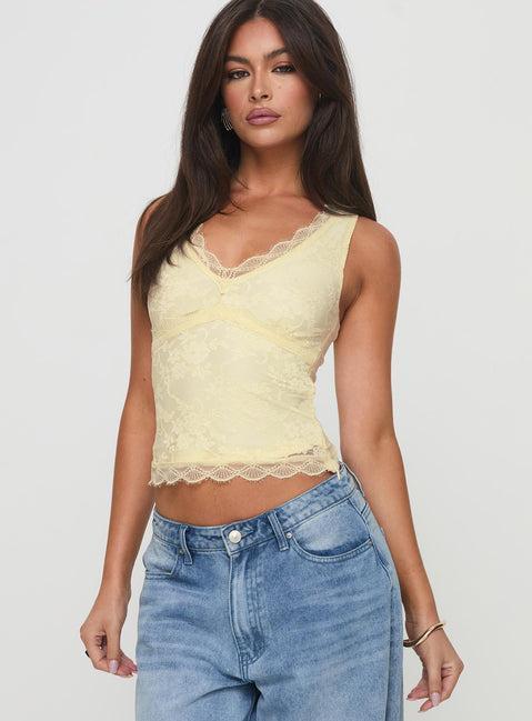 Far Away Top Yellow Product Image