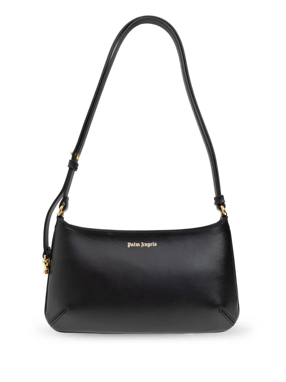 PALM ANGELS Black Giorgina Bag In Black Gold Product Image