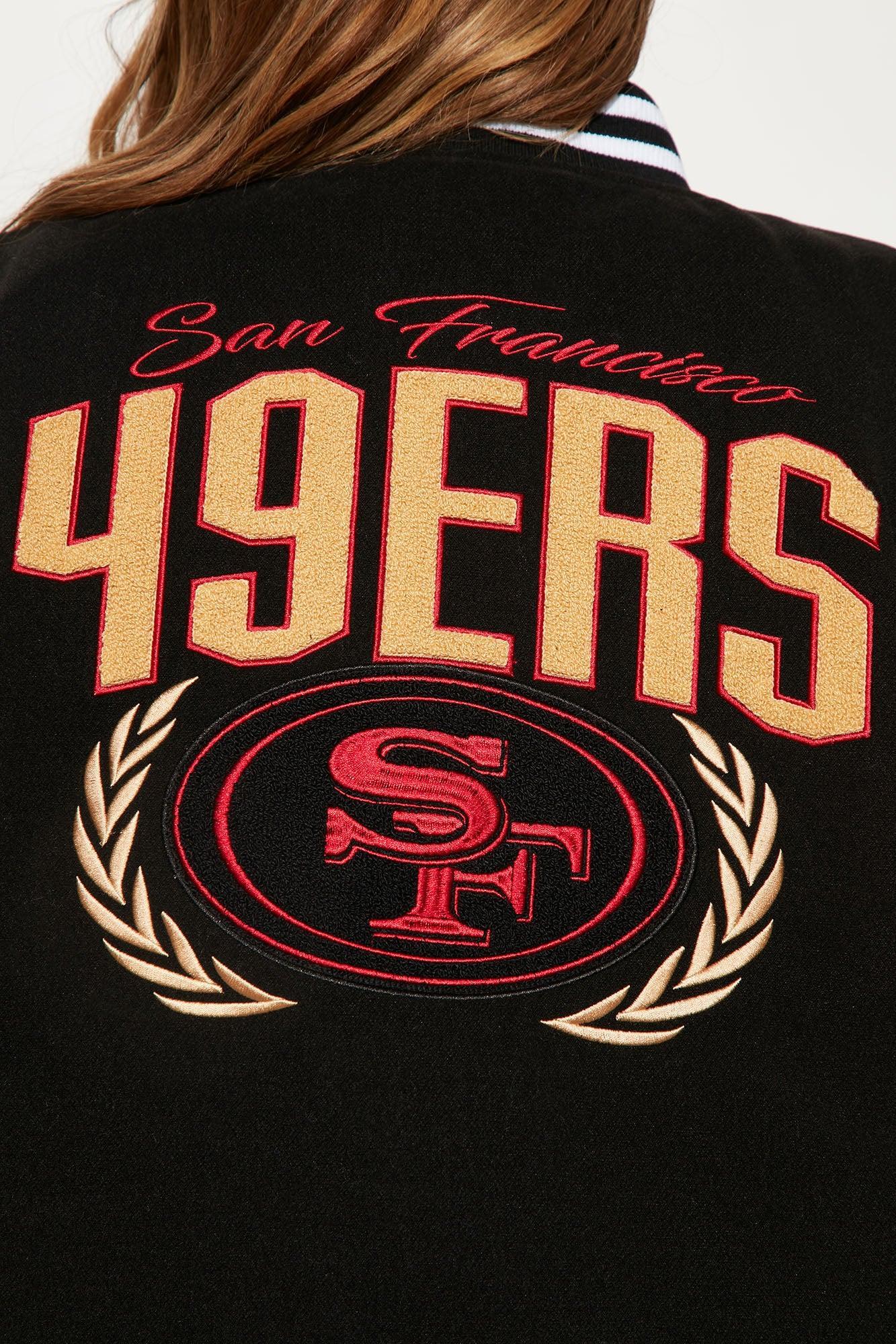 49ers Letterman Jacket - Black/Red Female Product Image