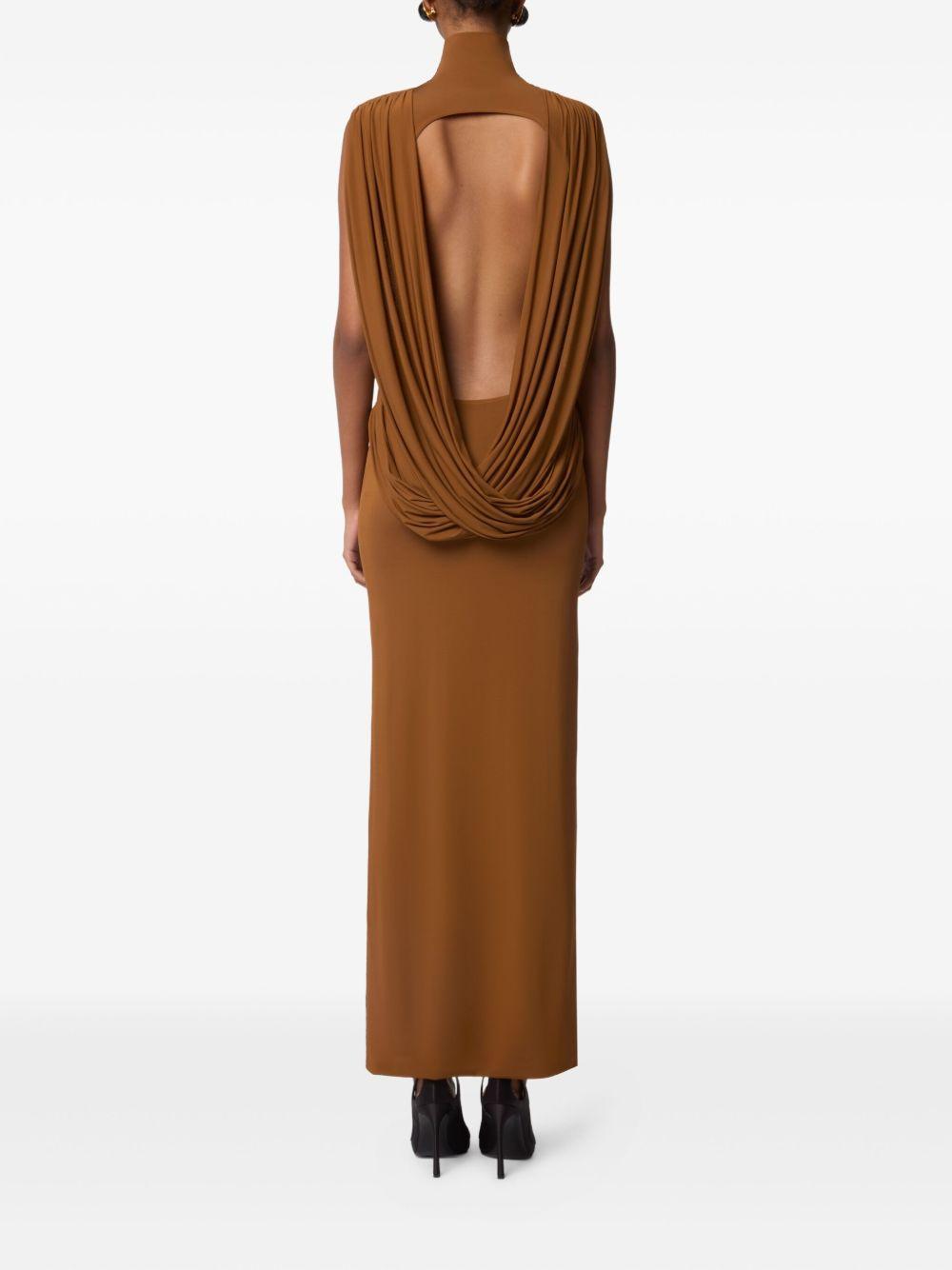 draped turtleneck maxi dress Product Image