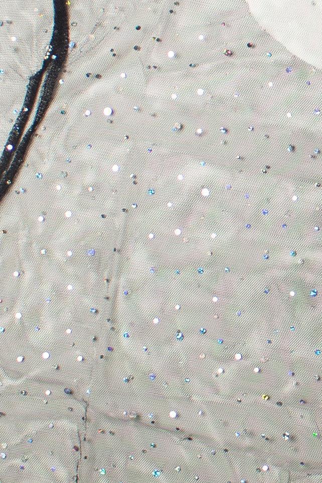 Extended Sizes Mesh Holo Dot Short Sleeve Top Product Image