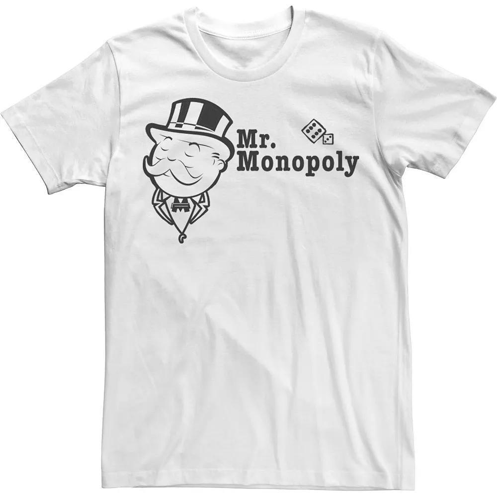 Men's Monopoly Mr. Monopoly Portrait Tee, Size: XXL, White Product Image