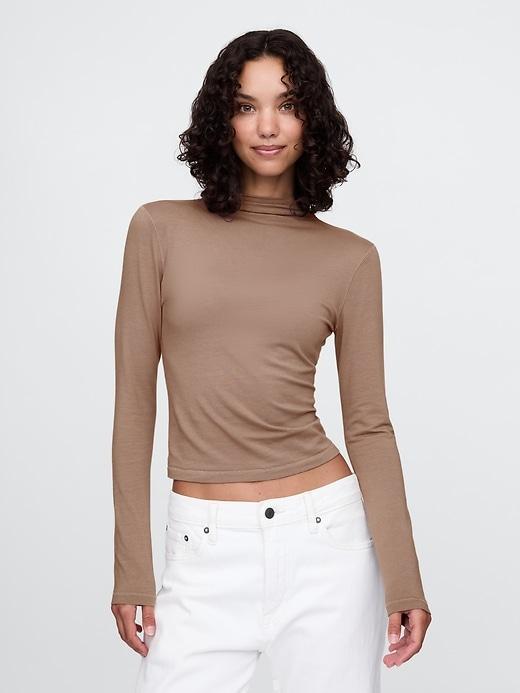 Featherweight Cropped Turtleneck Product Image