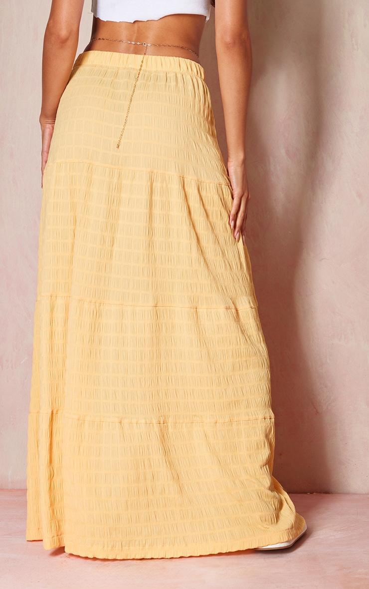 Peach Bubble Textured Maxi Skirt Product Image