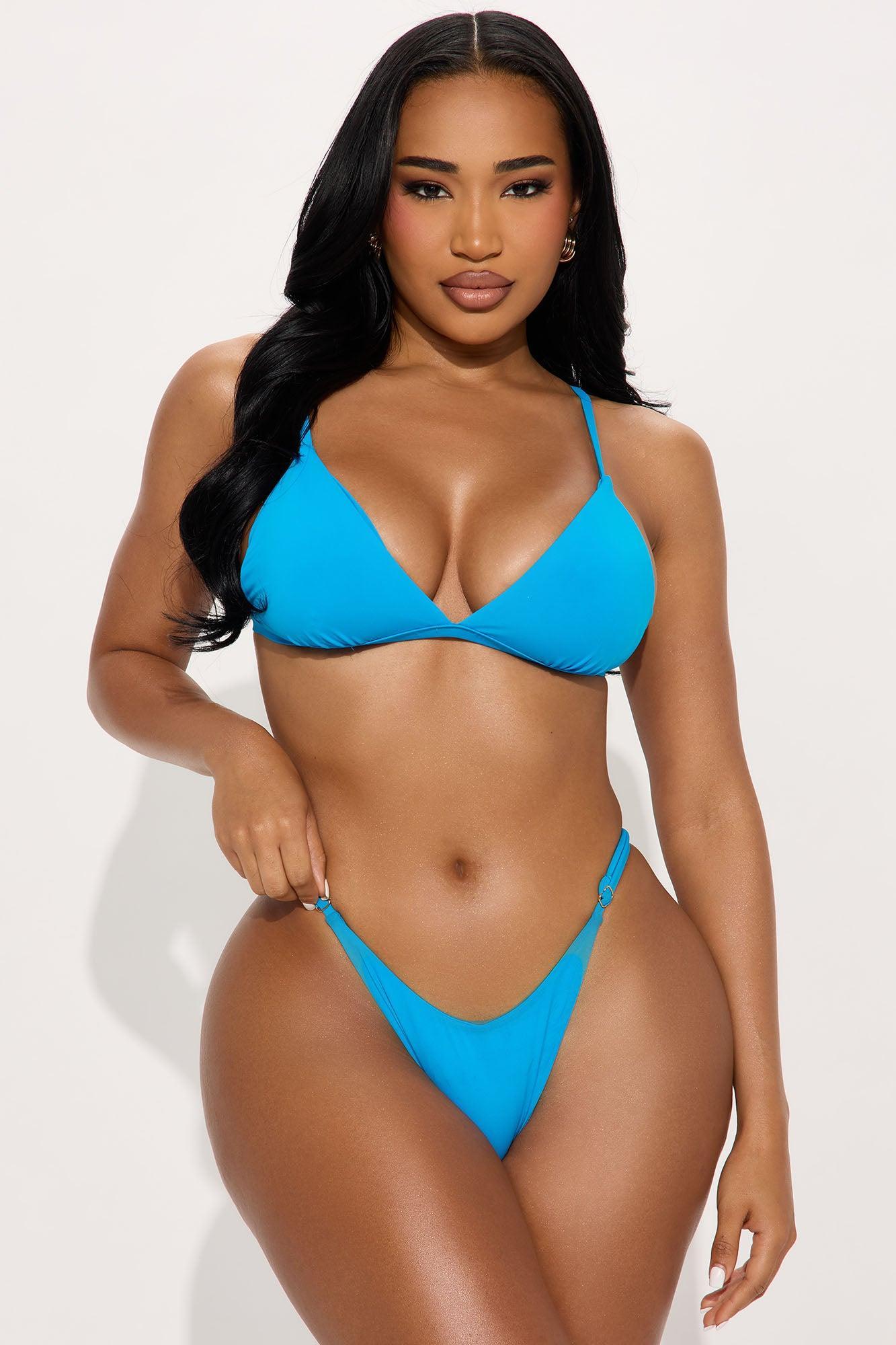 Balmy Beach Days 3 Piece Bikini Set - Blue Product Image