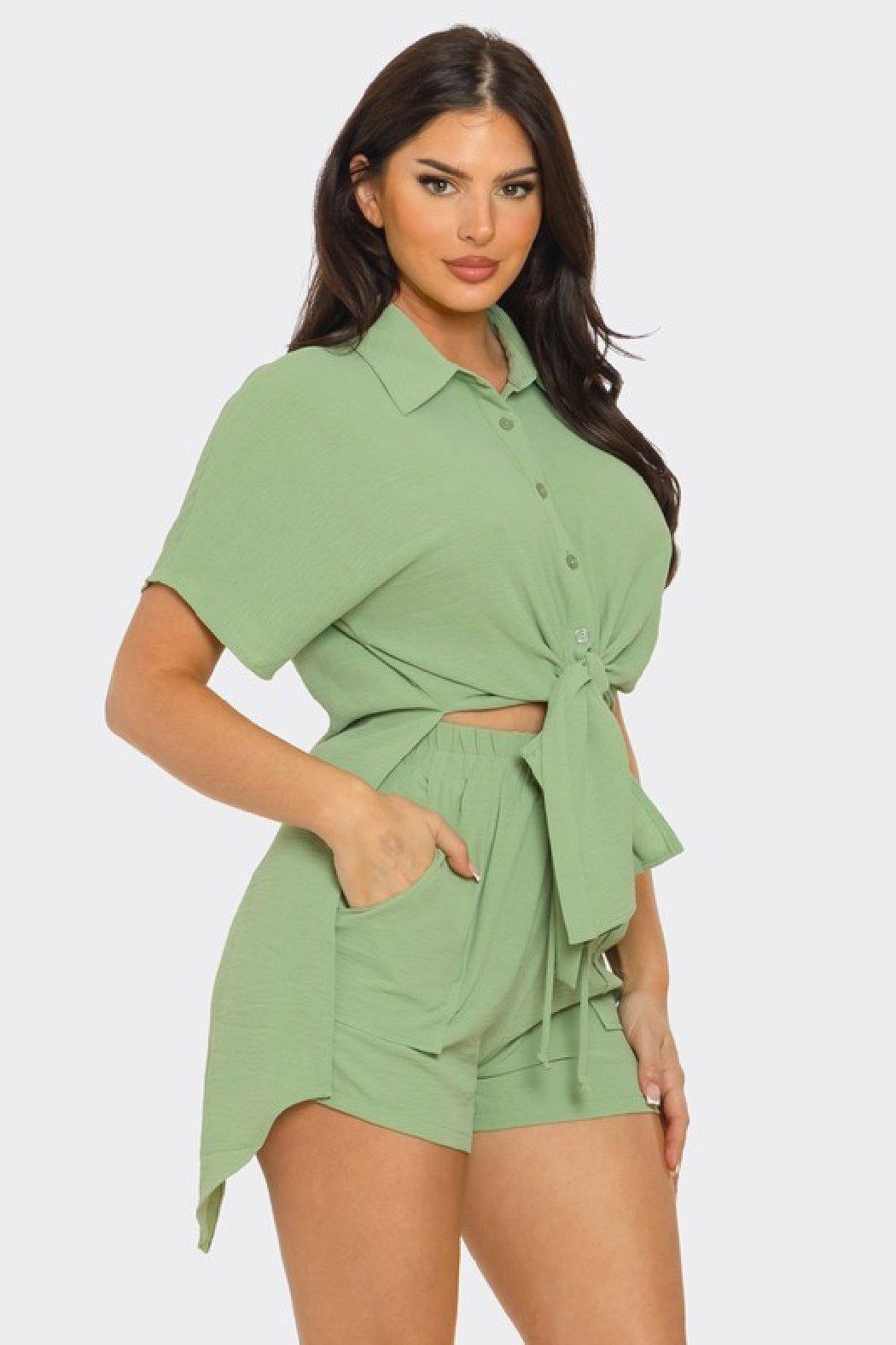 Cassie Matching Set - Sage Product Image