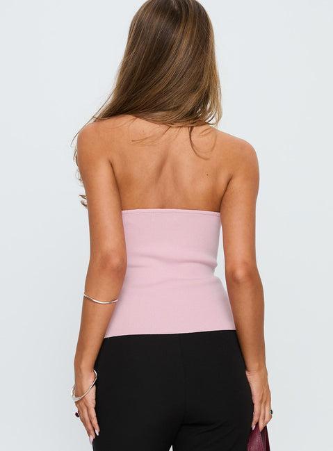 Glorious Studded Twist Neck Top Pink Product Image