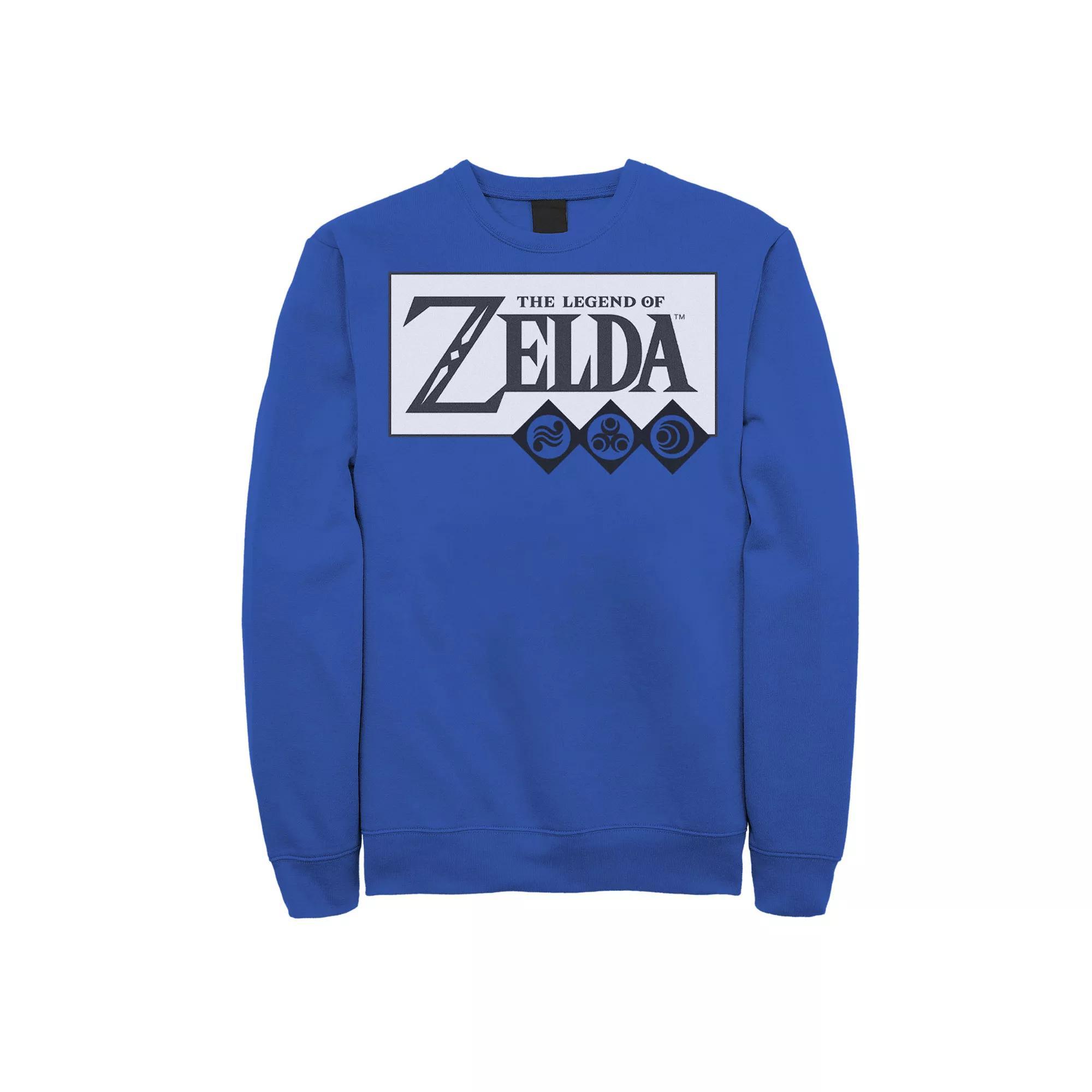 Men's The Legend Of Zelda Elements Logo Sweatshirt, Size: XXL, Royal Product Image