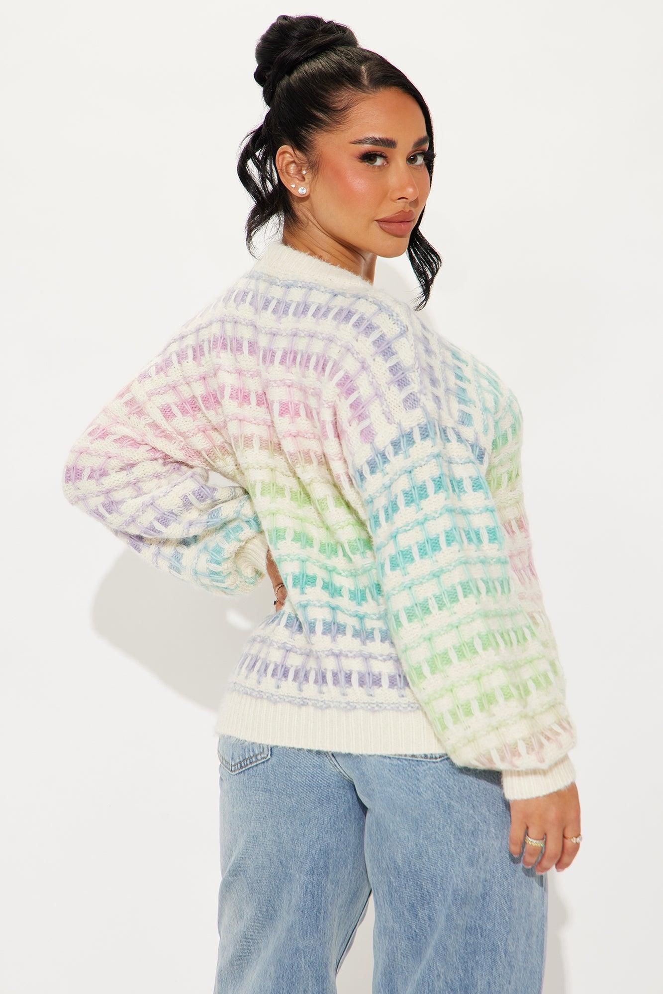 Rainbow Road Sweater - Multi Color Product Image