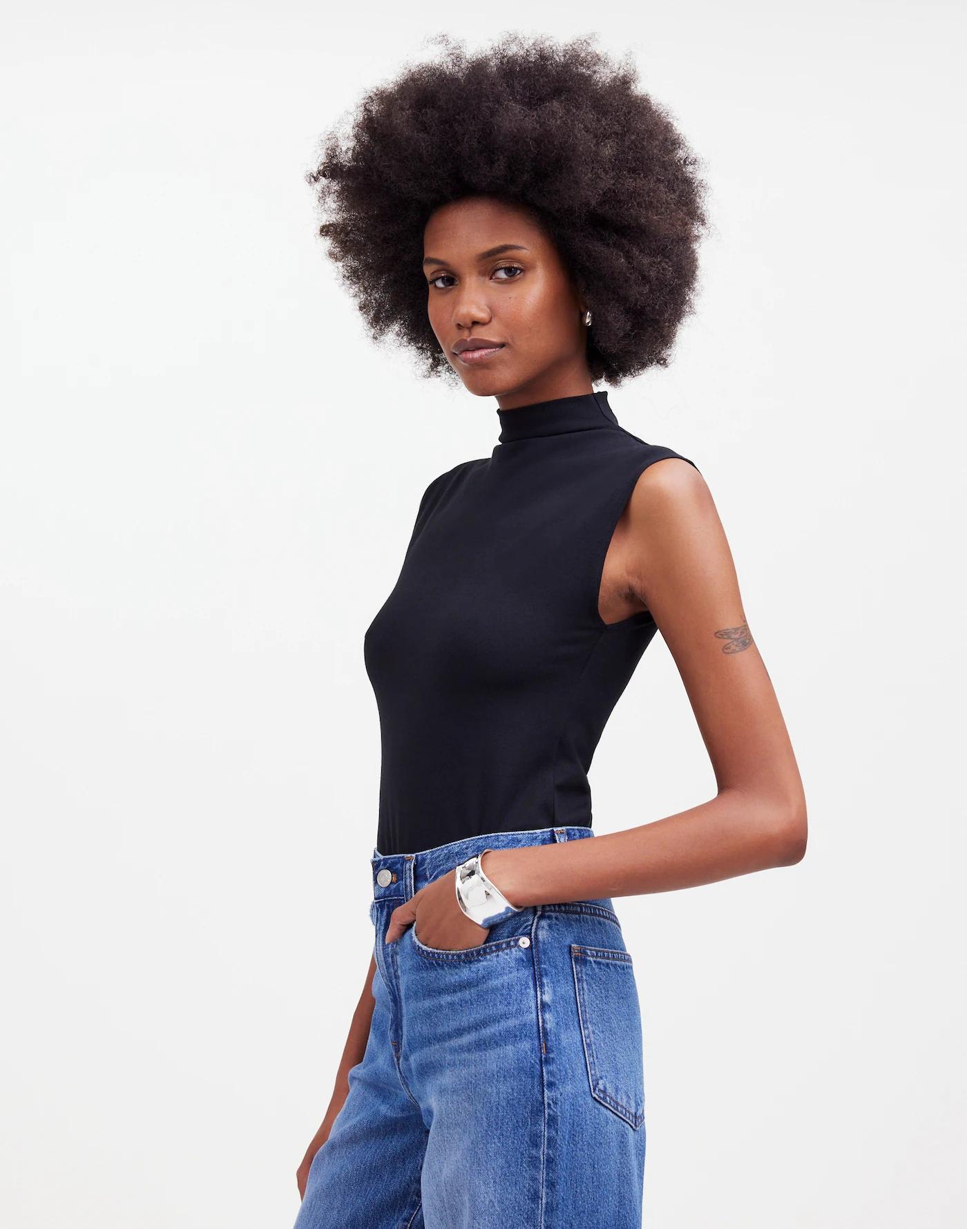 Funnelneck Cropped Muscle Tee Product Image