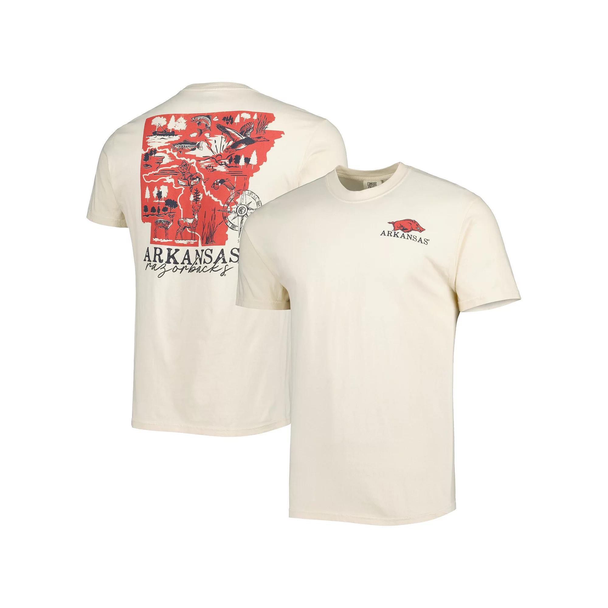Men's Cream Arkansas Razorbacks Hyperlocal T-Shirt, Size: Small, Beige Product Image