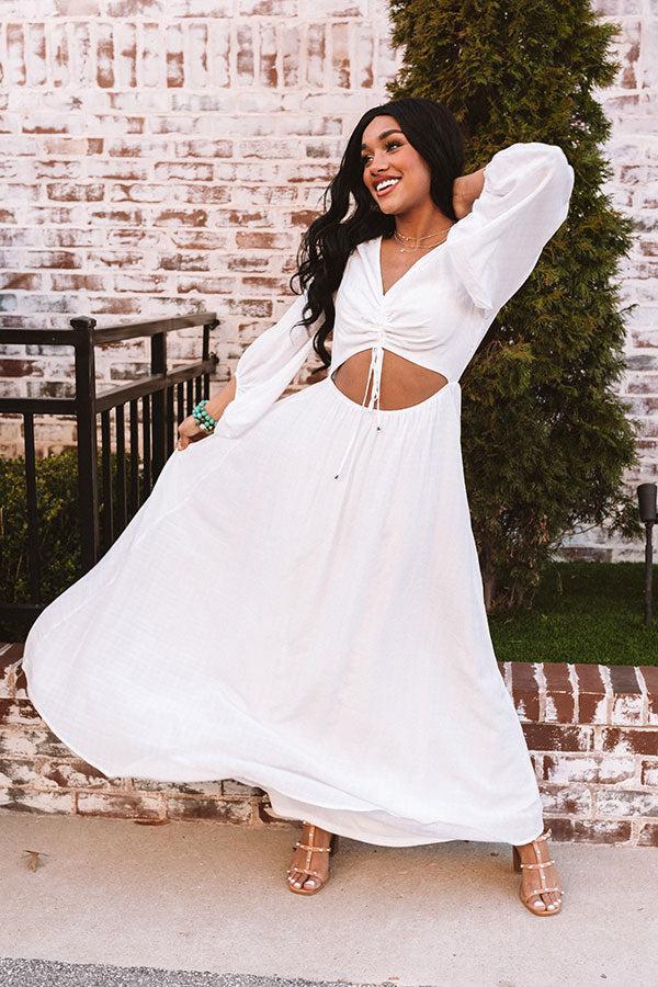 Catalina Kisses Cut Out Maxi In White Product Image