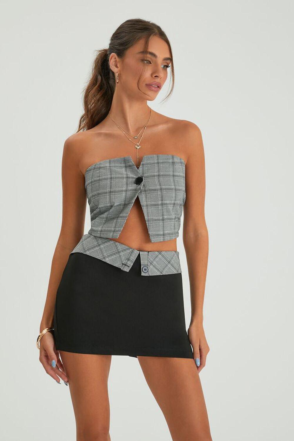 Plaid Crop Top & Mini Skirt Set | Forever 21 Product Image