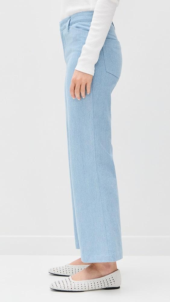 Vince Mid Rise Cropped Flare Twill Pants | Shopbop Product Image