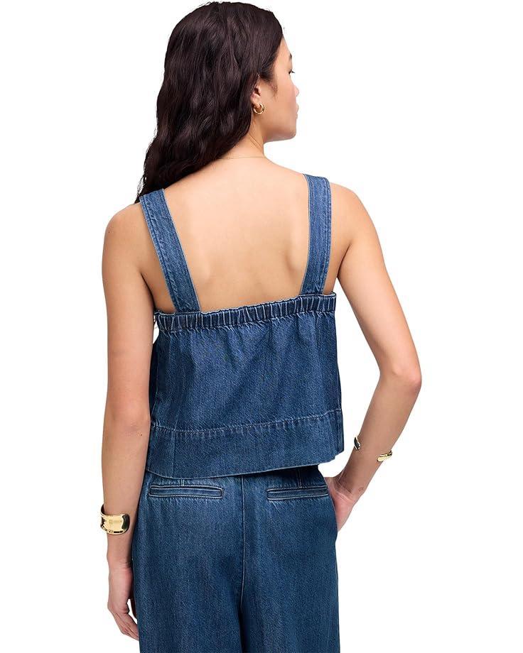 Shania Top - Striped Twill Linen Product Image