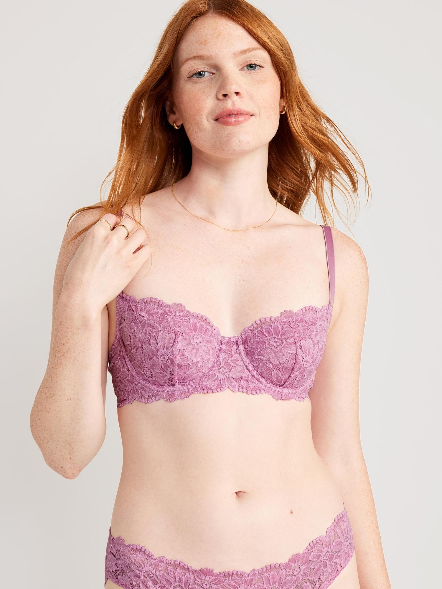 Lace Underwire Balconette Bra Product Image