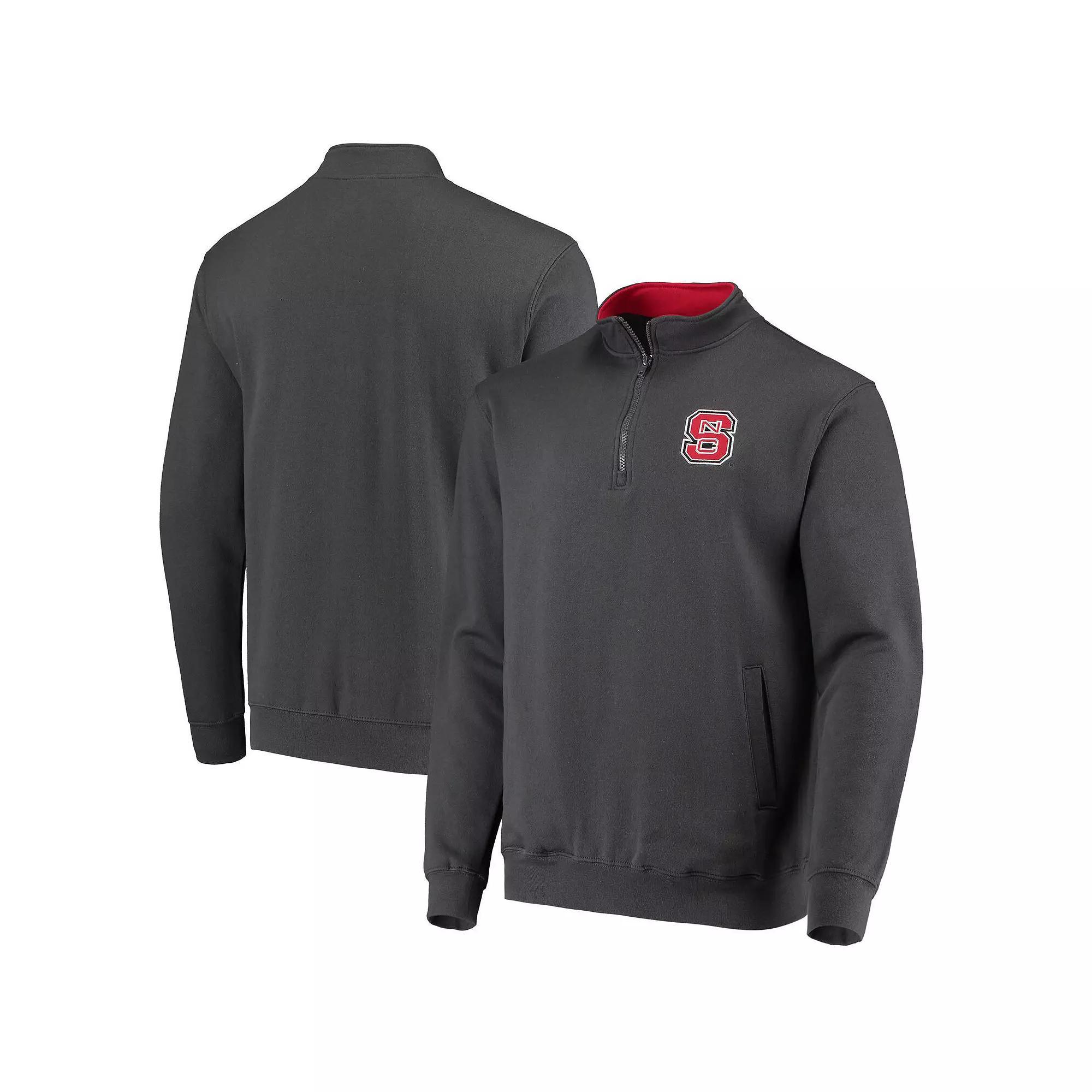 Men's Colosseum Charcoal NC State Wolfpack Tortugas Logo Quarter-Zip Jacket,  Product Image