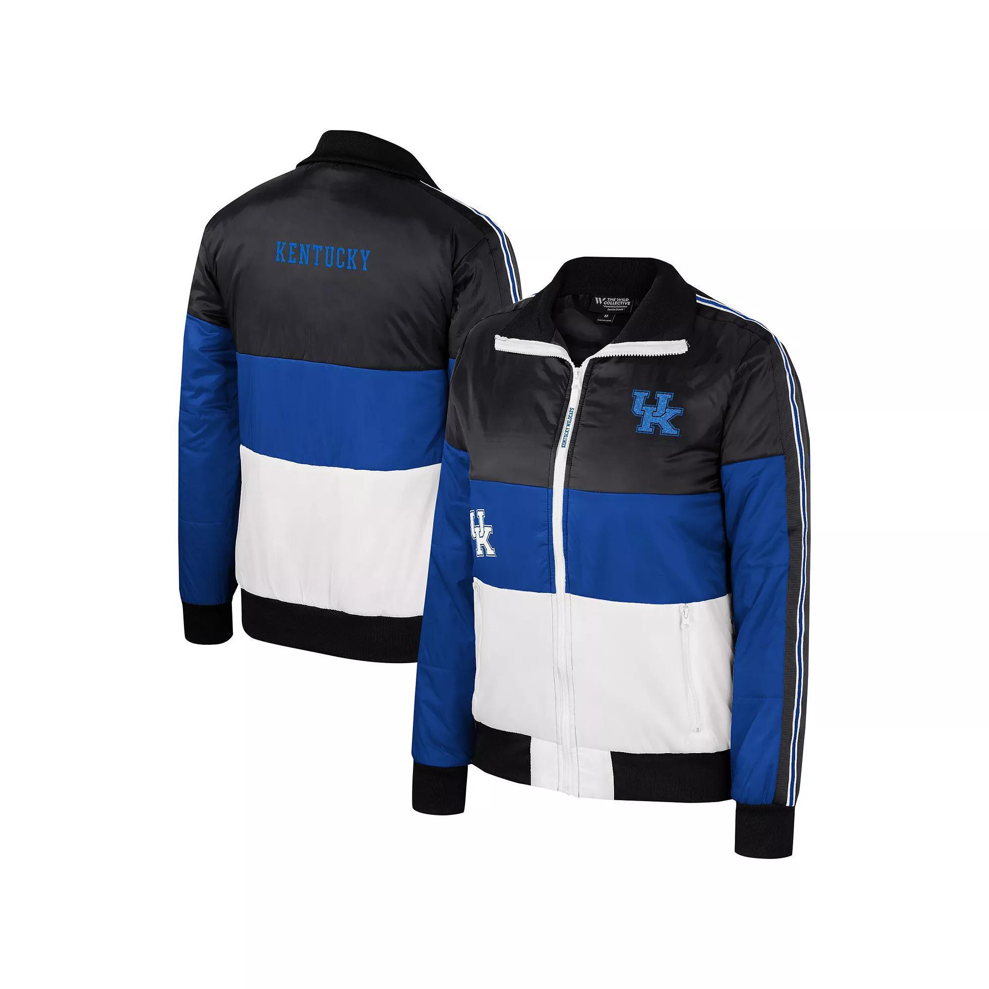 Women's The Wild Collective Red Wisconsin Badgers Color-Block Puffer Full-Zip Jacket,  Product Image