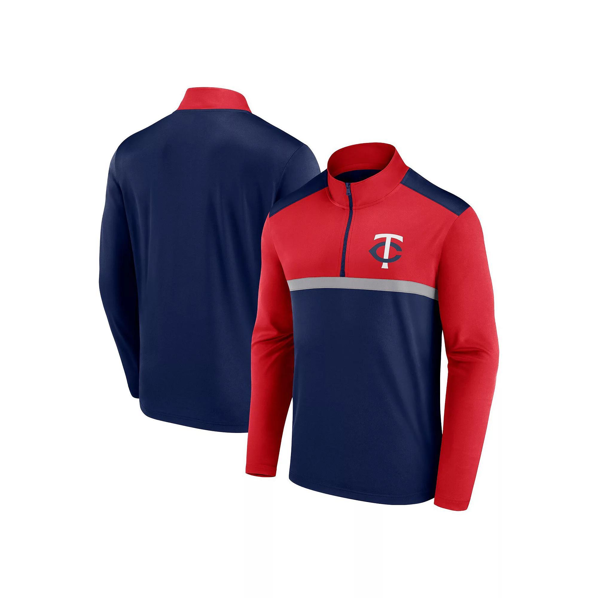 Men's Fanatics Navy Minnesota Twins Unstoppable Quarter-Zip Top, Size: Small, Blue Product Image