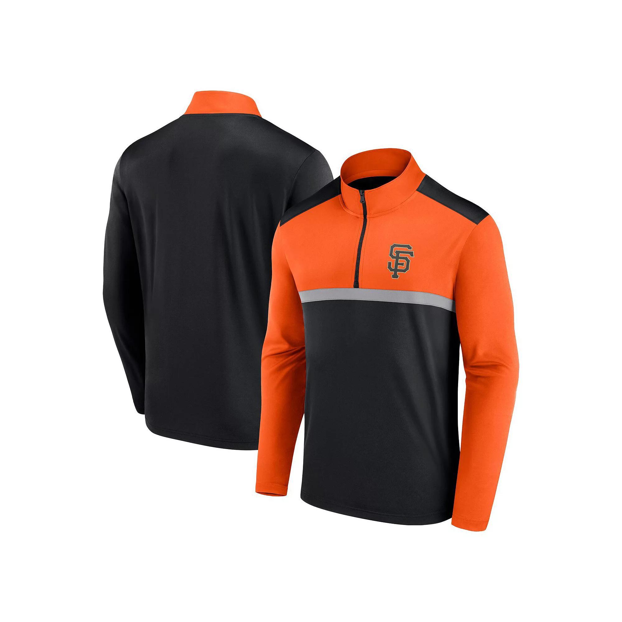 Men's Fanatics Black Miami Marlins Unstoppable Quarter-Zip Top,  Product Image