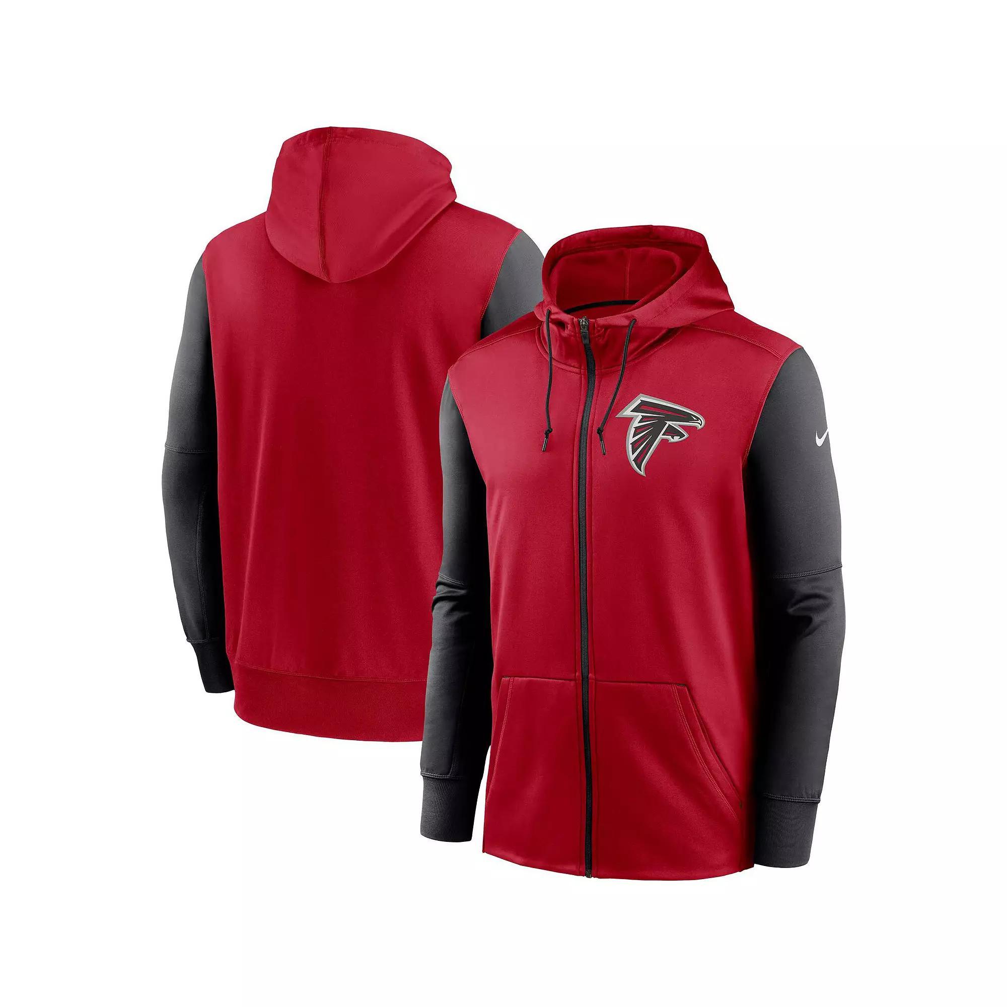 Men's Nike  Red Atlanta Falcons Performance Full-Zip Hoodie, Size: Small Product Image