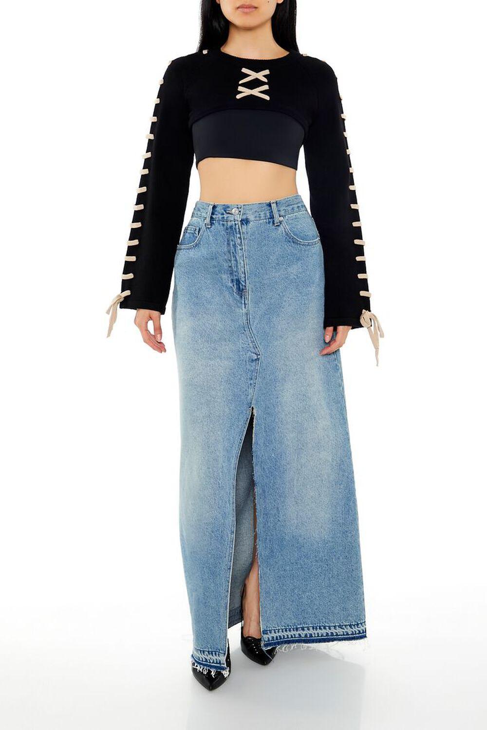 Cropped Tie-Trim Sweater | Forever 21 Product Image